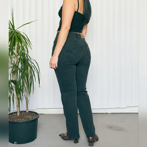 Fashion Brand Company TALL Nap Jeans for big butts black denim Size 1X - Picture 1 of 16